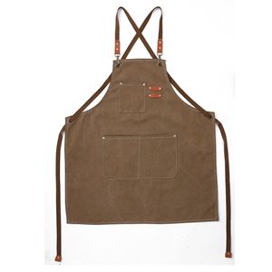 Wholesale Custom Logo Plain Cotton Polyester Waterproof Chef Cafe BBQ Food Cooking Cleaning Bib Aprons Kitchen Apron