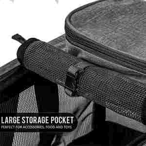 पालतू रोलिंग ट्रैवल एयरलाइन ने कुत्ते वाहक, पहियों के साथ पालतू कैरियर, रोलिंग पालतू वाहक को अतिरिक्त विशाल नरम पक्षीय - Product Image 6