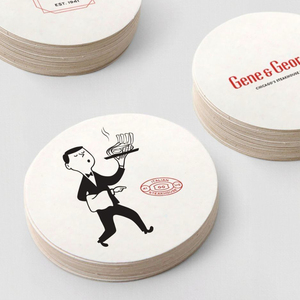 Posavasos Redondos Absorbentes de Papel Baratos, Posavasos Cuadrados Absorbentes de Papel para Bebidas, Posavasos de Papel de 80pt - Product Image 2