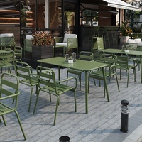 Ensemble table et chaises d'extérieur pour café, terrasse, espace de loisirs, présentoir extérieur pour usage commercial