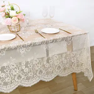 Rustik çiçek masa örtüsü el tığ masa Placemats beyaz pamuk masa Doilies düğün