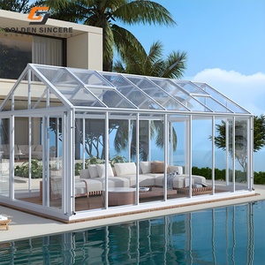 บ้านกระจกเรือนกระจกอลูมิเนียมเดี่ยวสำหรับสวนฤดูหนาวแบบปรับแต่งได้ - Product Image 4