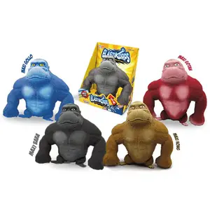 Stokta renkli sıkmak hayvan streç goriller kum oyuncaklar plastik Squishy kabartma stres sıkma oyuncaklar
