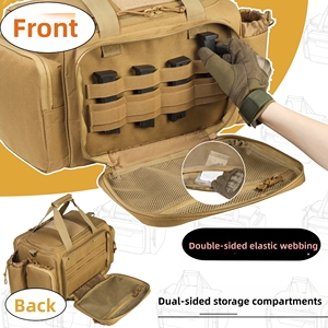 Súng trường hợp Túi chiến thuật khẩu súng lục Duffle Bag với có thể khóa dây kéo 8x Tạp Chí khe cắm cho chụp phạm vi săn bắn thể thao - Product Image 4