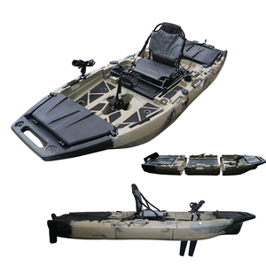 Kayak de pêche modulaire 3 pièces <span class=keywords><strong>en</strong></span> PE, 1 personne, large et stable, avec propulsion à pédales et accessoires - Product Image 1