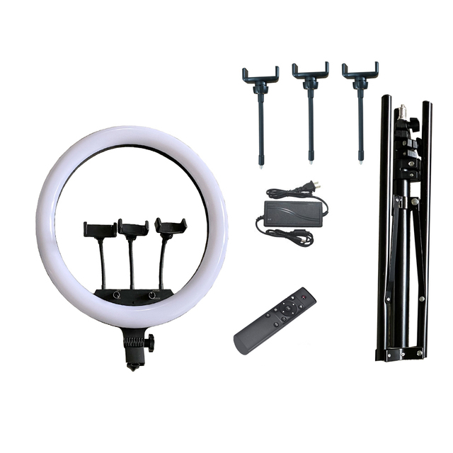 Hot Selling Ring Light Kit: 18inch Outer 55W 5500K Dimmable LED Ring Light, Light Stand, Carrying Bag for Camera