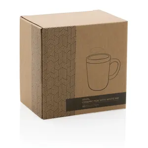 Taza de cerámica con borde blanco de 300 ml, merchandising personalizado - Product Image 5