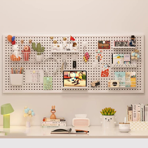 Hiện đại đơn giản sang trọng kim loại Cube Pegboard tường kệ trắng/đen nổi cho văn phòng phòng tắm phòng khách dễ thương sâu móng tay - Product Image 6