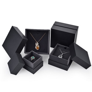 Wholesale Jewelry Packaging <b>Black</b> Top and Bottom Case Raphe <b>Boxes</b> Recycled Paper Jewelry <b>Boxes</b> - Product Image 4