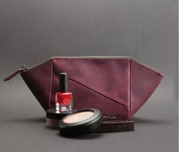 Sac à fermeture éclair en cuir vintage, organisateur de trousse de toilette, trousse de toilette de luxe pour femmes
