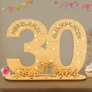 Cross-border wooden <b>birthday</b> celebration <b>decorations</b>, ornaments, gifts, <b>birthday</b> 18th <b>birthday</b> number wooden signs, guestbooks - Product Image 4