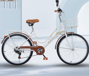 จักรยาน QJ Classic รุ่นคลาสสิค สำหรับผู้ชายและผู้หญิง โครงเหล็กคาร์บอนสูง 7 สปีด โช้คหลังแบบซอฟท์เทล เบรกหน้า/หลัง ล้อ 24/26 นิ้ว เหมาะสำหรับการเดินทางในเมือง 7 สปีด - Product Image 4