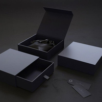 Boîte cadeau pliable de haute qualité avec logo personnalisé, aimantée, luxueuse, en papier, pour rangement