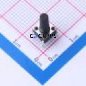 TS6612CJ 250gf 009 Tactile Switch Through hole-4P,6x6mm Switch Single Pole Single Throw Round Button 2.5N Through Hole - Product Image 1