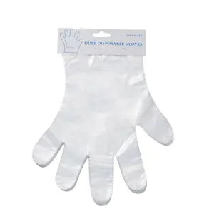 透明聚乙烯透明防水塑料PE一次性生物降解塑料手套