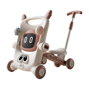 Trotteur évolutif 8 en 1 pour bébé : poussette, table d'activités éducative, jouet musical avec poignée de poussée, siège inclinable - Product Image 1