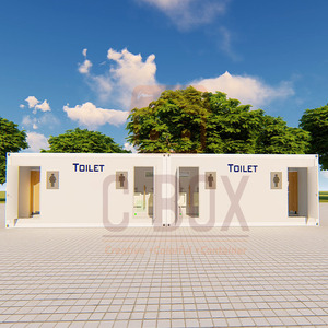 Cbox Toilettes mobiles préfabriquées en conteneur, portables, autoportantes, pour stockage public, nettoyables, unisexe, en EPS, pour extérieur - Product Image 2