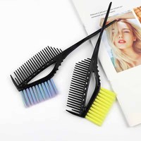Peigne professionnel pour coloration et soin des cheveux, à poils doux, double usage (séchage et coiffage), avec manche en polypropylène, pour salon