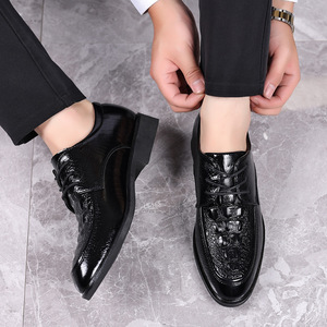 <span class=keywords><strong>Scarpe</strong></span> Eleganti <span class=keywords><strong>da</strong></span> <span class=keywords><strong>Uomo</strong></span> in PU con Lacci, Traspiranti, Stile Britannico, Casual, con Rialzo Interno, per Cerimonie e Matrimoni - Product Image 2