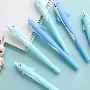 新款3d笔卡通人物造型可爱儿童批发中性圆珠笔海豚中性笔