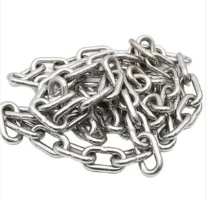 High Polished Manufacture SS304 316 Korean Link Chain for lifting and rigging