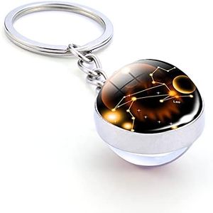 <span class=keywords><strong>Zodiac</strong></span> 12 Leo porte-clés en verre porte-clés lunettes <span class=keywords><strong>Zodiac</strong></span> 12 Constellation Creative Galaxy porte-clés - Product Image 2