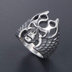 Men's Skull <b>Titanium</b> Steel <b>Ring</b> SA874 Fashion Jewelry Gift - Product Image 2