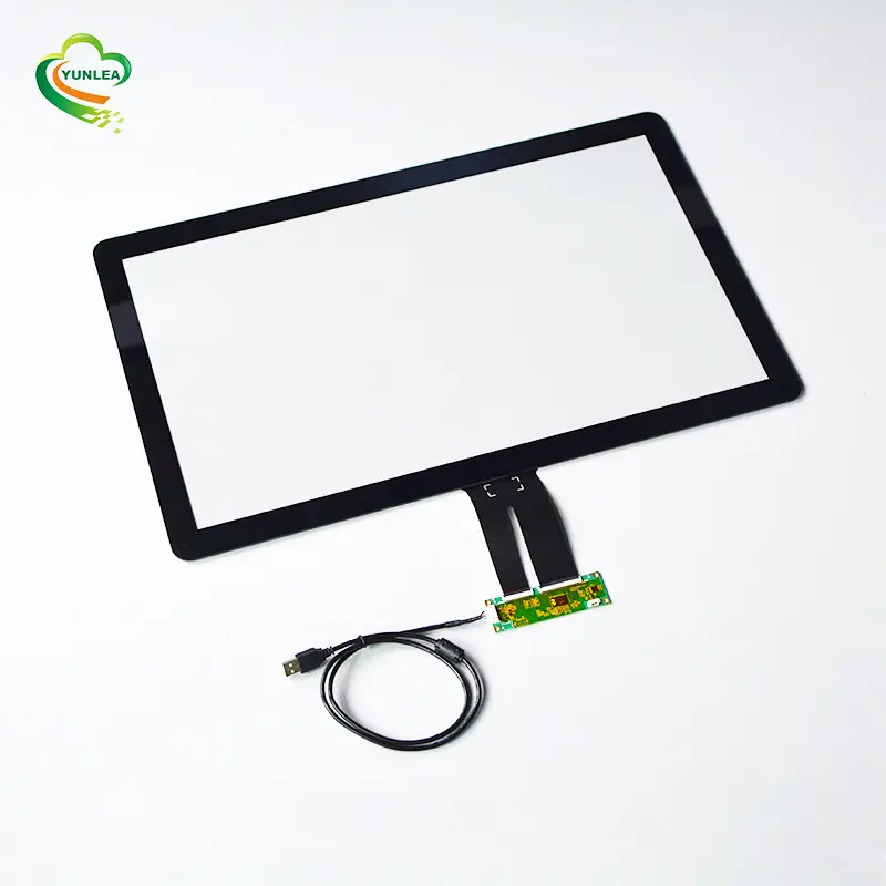 อุตสาหกรรมที่กำหนดเอง Touchscreen Glass 5 7 10.1 15 15.6 18.5 21.5 27 32 "ILITEK USB PCAP แบบ Capacitive หน้าจอสัมผัสชุด