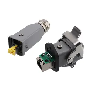 CONECTOR MODULAR INDUSTRIAL CAT5 H3A RJ45 conector resistente reto