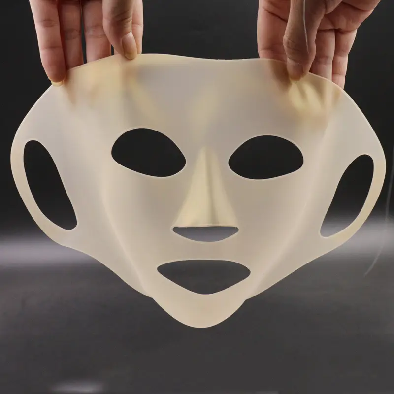 Máscara facial de silicone em folha 3d, máscara hidratante facial que cobre o rosto, envoltório, reutilizável