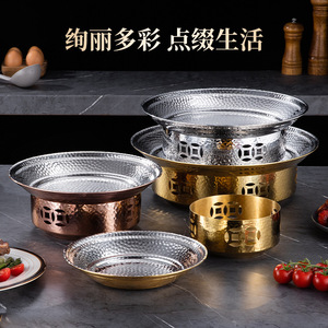 304 Stainless Steel Shallow Dry Pot With Stove Commercial Alcohol Stove Bullfrog Pot Spicy Hot Pot Easy Cleaning - Product Image 4