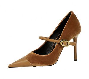 Tacones de Aguja con Punta en Pico, Diseño Exclusivo y Sexy, para Mujer, 2025, Nuevos, 9cm, Cuero Patentado, Alta Calidad, Lujosos, Venta al Por Mayor - Product Image 2