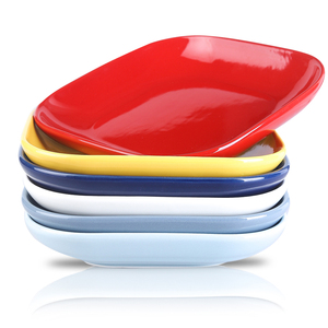 Commercio all'ingrosso a buon mercato Sottile di porcellana bianca di ceramica <span class=keywords><strong>rettangolo</strong></span> ciotole ondulato pasta piatto - Product Image 1
