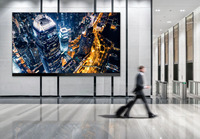 P3.91 a mené l'affichage mené d'intérieur P1.25 P1.86 P2.5 P3.076 640x480 HD 16:9 centre commercial 3D géant LED affichage d'écran de mur visuel