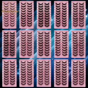 Abestyue 3d Anime10pair rosa custodia finti consigli Naturels Vegan arricciatura striscia ciglia Sztuczne Rzesy <span class=keywords><strong>Ipek</strong></span> Kirpik all'ingrosso - Product Image 4