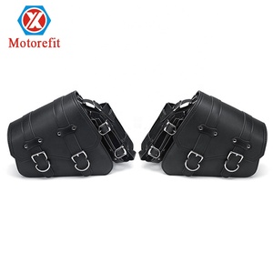Motorefit-alforja Universal de cuero PU para motocicleta, izquierda y derecha, para Harley Sportster, Honda/Suzuki/<span class=keywords><strong>Kawasaki</strong></span> - Product Image 2