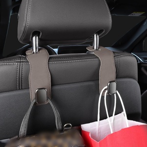 Wholesale Quality Car Headrest <b>Hook</b> Premium Leather Rear Seat Hanging Dual Hanger Universal 20KG Large Load-Bearing - Product Image 2