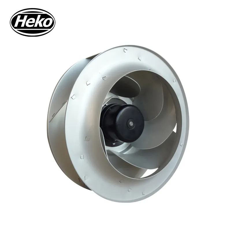 HEKO DC400mm กรองอากาศระบบ HVAC เครื่องระบายความร้อนใบพัดโบลเวอร์ย้อนกลับโค้งพัดลมโบลเวอร์แบบแรงเหวี่ยงรัศมี