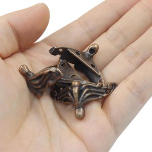 Unlorspy Pcs Copper Antique Brass Jewelry Box Legs Decorative Feet Hardware <b>Corner</b> <b>Protector</b> Zinc Alloy Box Legs For Wood Case J - Product Image 5
