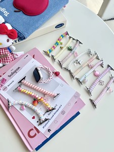 Bracelet à perles de dessin animé pour <span class=keywords><strong>Apple</strong></span> <span class=keywords><strong>Watch</strong></span> S10/11 42mm 46 9 8 45 41mm, bracelet pour iWatch <span class=keywords><strong>SE</strong></span> 40/44mm - Product Image 1