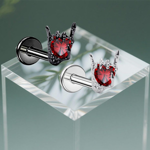 Pendiente de Titanio con Zirconia para Labret de Getta Body Jewelry, con Parte Trasera Plana, Ideal para Bodas, Fiestas o Regalos - Product Image 5