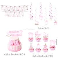 Ensemble de vaisselle et serviettes de fête féerique, bannière féerique, ballons, décorations pour gâteaux et cupcakes, nappe, 201 pièces, décoration de premier anniversaire féerique