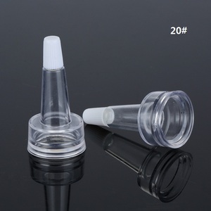 Tapa cuentagotas de punta dispensadora <span class=keywords><strong>13</strong></span> #20 # forma acampanada de cuerno tapa de plástico transparente para ampolla botella de penicilina 13MM 20MM - Product Image 5