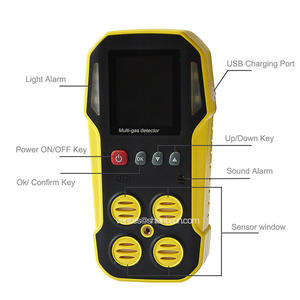 Détecteur de gaz multi-gaz portable pour enregistrement de données, utilisé pour les gaz toxiques dans les espaces confinés, détecteur de gaz 4-en-1 utilisant la technologie ShiAn - Product Image 2