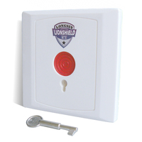 Longsin LS-921-1 Bouton d'arrêt d'urgence mural sans fil/filaire en ABS blanc DC250V 54x54x32mm