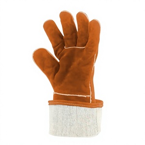 Guantes de Soldadura de Cuero Vacuno de Primera Calidad, Resistentes, Industriales, de Uso General, con Puño Reforzado, 7 oz - Product Image 3