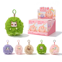Nouvelle Boîte Mystère Porte-clés Peluche Chaton Moelleux, Poupée en Peluche Mignonne de Dessin Animé, Breloque de Sac, Cadeau Surprise Adorable pour Filles