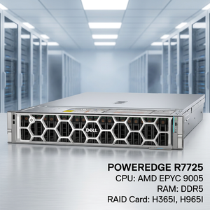 เซิร์ฟเวอร์ Dell PowerEdge R7725 แบบติดตั้งในตู้แร็คขนาด 2U ปรับแต่งได้ตามความต้องการ มีสินค้าในสต็อกจำนวนมาก ผู้จัดจำหน่ายขายส่ง พร้อมบริการสนับสนุนด้านเทคนิคจากผู้เชี่ยวชาญ - Product Image 1