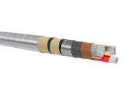 Cable Eléctrico de Media Tensión Uzkabel Modelo 27, 3x95mm, 6kV, con Aislamiento de PVC, Blindado con Cobre y Aluminio, Revestimiento Especial de PVC