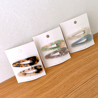 Barrettes à cheveux en acétate marbré de qualité supérieure pour filles, barrettes BB, accessoires de mode coréens avec dégradé de couleurs